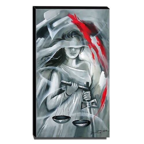 Quadro Decorativo Canvas Deusa da Justiça 105X60cm-Qj24