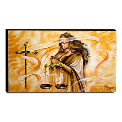 Quadro Decorativo Canvas Deusa da Justiça 60x105cm-Qj6-60
