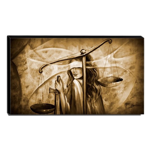 Quadro Decorativo Canvas Deusa da Justiça 70X120cm-Qj17-70