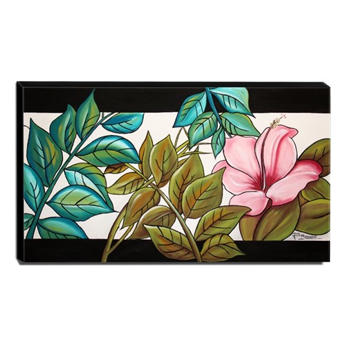 Quadro Decorativo Canvas Floral 60X105cm-Qf18