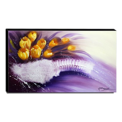 Quadro Decorativo Canvas Floral 60X105cm-Qf4