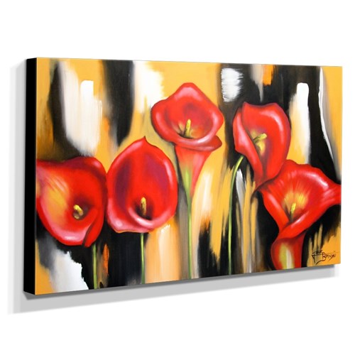 Quadro Decorativo Canvas Floral 60X105cm-Qf25