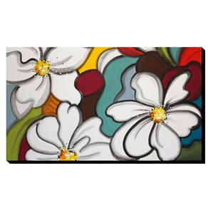 Quadro Decorativo Canvas Floral 60x105cm
