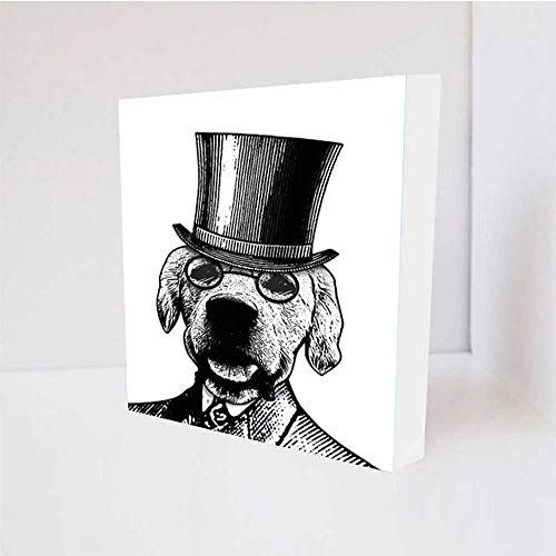 Quadro Decorativo - Dog Gentleman - Tag 16x16
