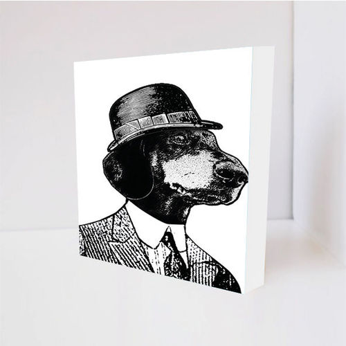 Quadro Decorativo - Dog Gentleman (3) - Tag 16x16
