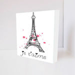 Quadro Decorativo - Eiffel - Love - Tag 16x16