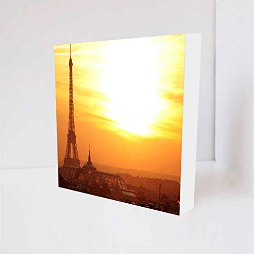 Quadro Decorativo - Eiffel Tower Sunrise - Tag 16x16