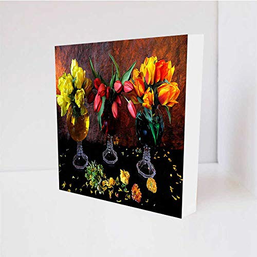 Quadro Decorativo - Flowers Paint - Tag 16x16