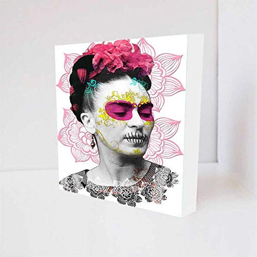 Quadro Decorativo - Frida Skull (2) - Tag 16x16