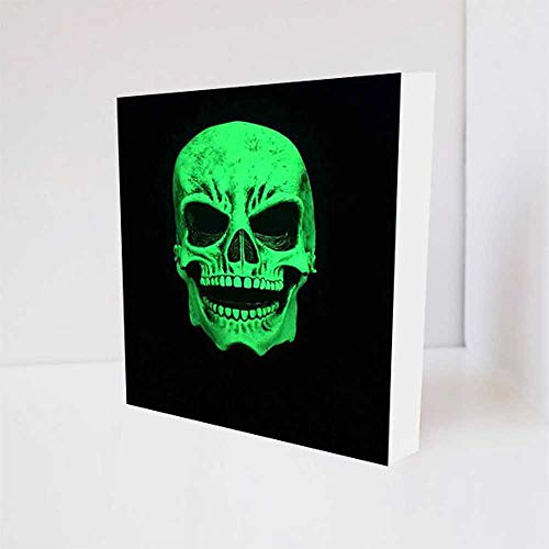 Quadro Decorativo - Green Skull - Tag 16x16