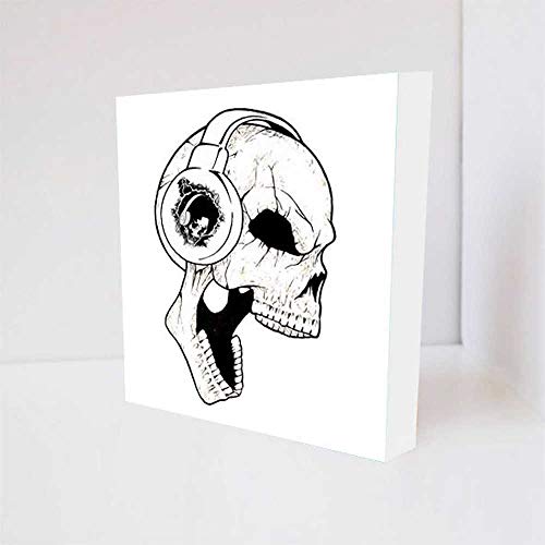 Quadro Decorativo - Headphone Skull - Tag 16x16