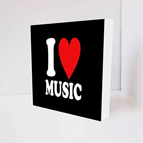 Quadro Decorativo - I Love Music (2) - Tag 16x16
