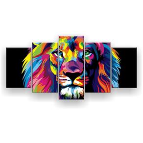 Quadro Decorativo Leão de Judá Color Print 129x61