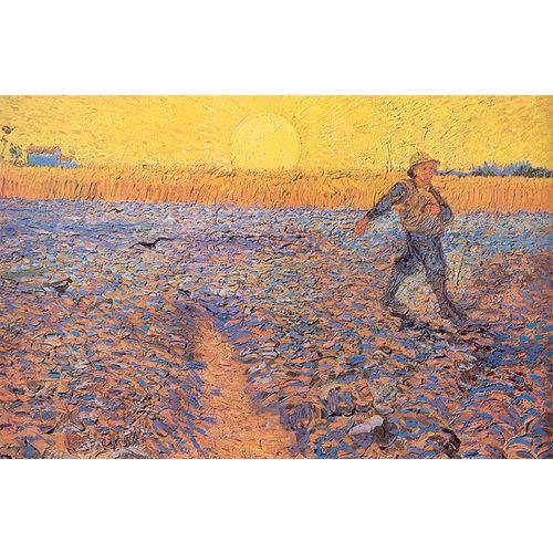 Tudo sobre 'Quadro Decorativo Vincent Van Gogh The Sower Tela Canvas'