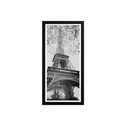 Quadro em Madeira com Vidro Cidades Torre Eiffel 27X54cm