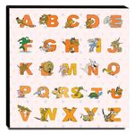 Quadro Infantil Alfabeto Inglês Canvas 30x30cm-Inf113