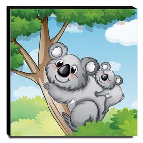 Quadro Infantil Animais Koala Canvas 30x30cm-INF177