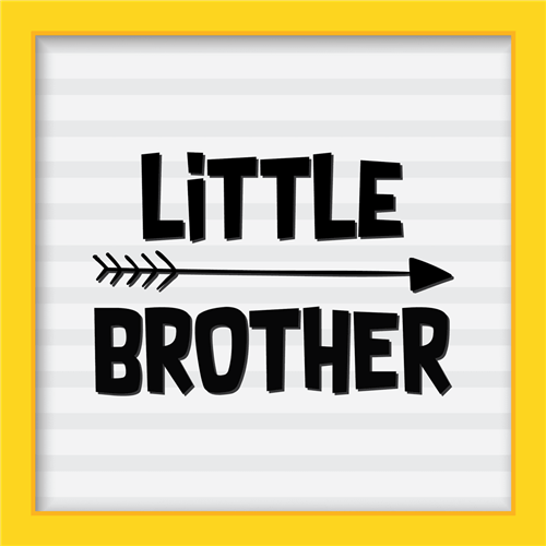 Quadro Little Brother (30x40 Cm, Amarelo)