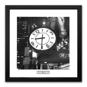 Quadro New York Relógio Kapos Preto 33x33cm - Preto