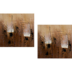Quadro Par Abstrato Degradê (30x30x6cm) Uniart