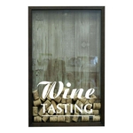 Quadro Porta Rolhas De Vinho Wine Tasting 17X27 Cm Betume