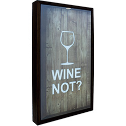 Quadro Porta-Rolhas Wine Not? Imbuia 30x50x5cm - Kapos