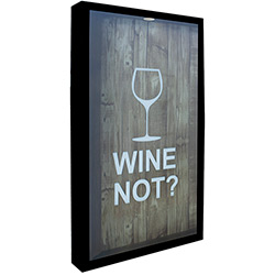 Quadro Porta-Rolhas Wine Not? Preto 30x50x5cm - Kapos