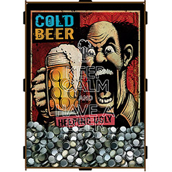 Quadro Porta Tampinhas Cold Beer - At.home