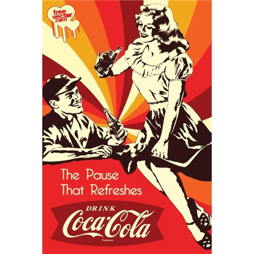 Quadro Retrô Drink Coca Cola