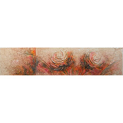 Quadro Rosas Artesanal (130x30x4cm) Uniart