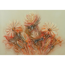 Quadro Rosas e Margaridas (100x70x4cm) Uniart