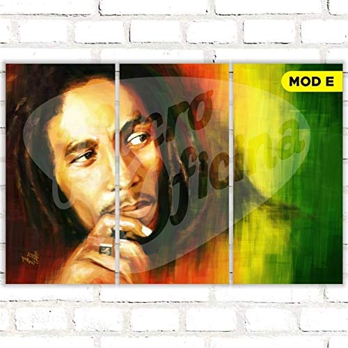 Quadro Triplo Decorativo - Bob Marley - Modelo D