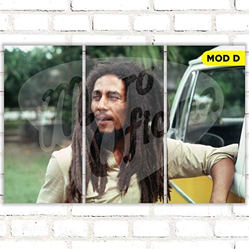 Quadro Triplo Decorativo - Bob Marley - Modelo e