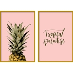Quadros decorativos kit 2 quadros Tropical Paradise