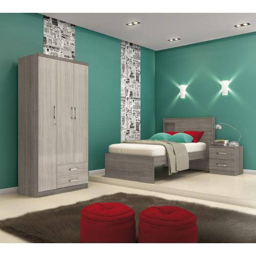 Quarto Completo Juvenil 3 Peças Acai Henn