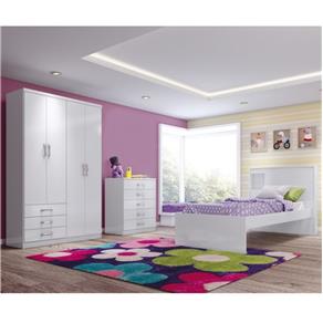 Quarto Completo Juvenil 3 Peças Branco Henn