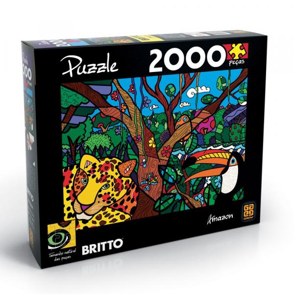 Quebra Cabeça 2000 Peças Amazonia Romero Britto - Grow