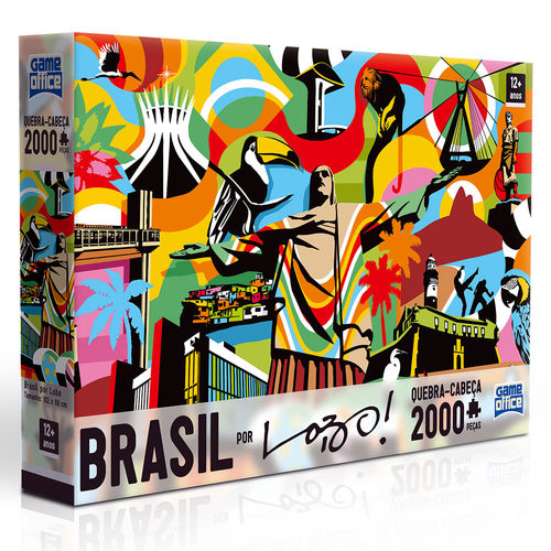 Quebra-cabeça - 2000 Peças - Brasil por Lobo - Toyster