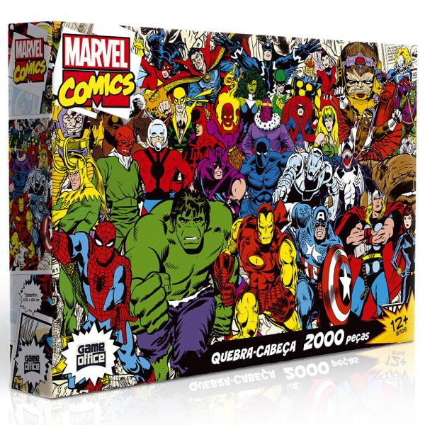 Quebra-Cabeça - 2000 Peças - Disney - Marvel - Heróis e Vilões - Toyster