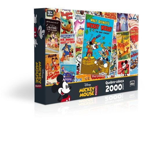 Quebra-cabeça 2000 Peças - Mickey Mouse Posters