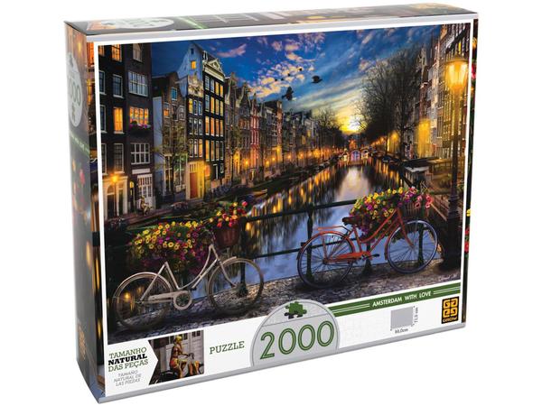 Quebra-cabeça 2000 Peças Puzzle Verão em Amsterdã - Grow