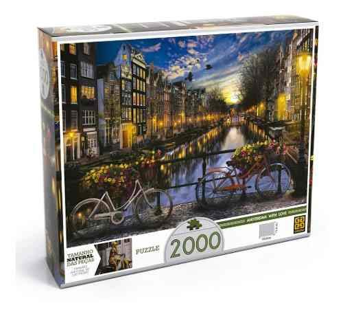 Quebra-cabeça - 2000 Peças - Verão em Amsterdã - Grow