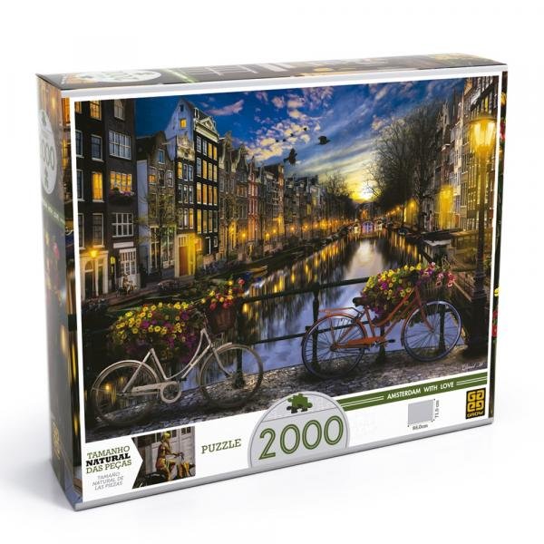 Quebra-Cabeça - 2000 Peças - Verão em Amsterdã - Grow