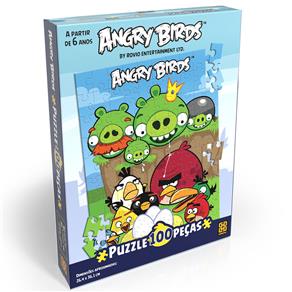 Quebra Cabeça 100 Peças Angry Birds - Grow