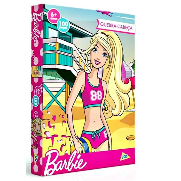 Quebra-Cabeça - 100 Peças - Barbie - Barbie na Praia - Toyster