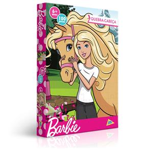 Quebra-Cabeça - 100 Peças - Barbie - Barbie no Campo - Toyster