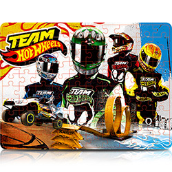 Quebra Cabeça 100 Peças - Team Hot Wheels 4 Pilotos Y3097 - Mattel