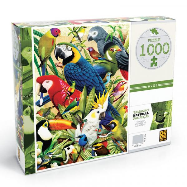 Quebra Cabeça 1000 Peças Puzzle Aves Grow