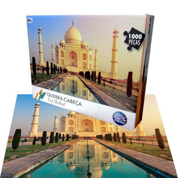 Quebra Cabeça 1000 Peças Taj Mahal na India - Puzzle Pais Filhos
