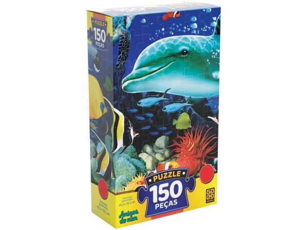 Quebra-cabeça 150 Peças Puzzle Amigos do Mar - Grow